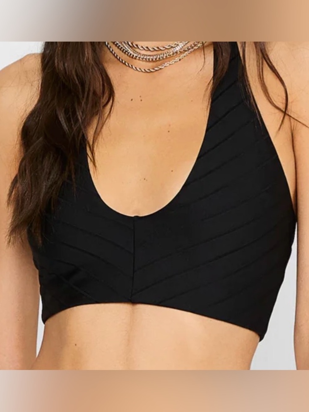 Beach Bunny Black Halter Swim Top